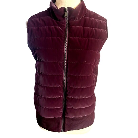 Athleta Jackets & Blazers - Athleta Vest Womens Sz L Burgundy Puffer Hybrid Hanover Spiced Cabernet